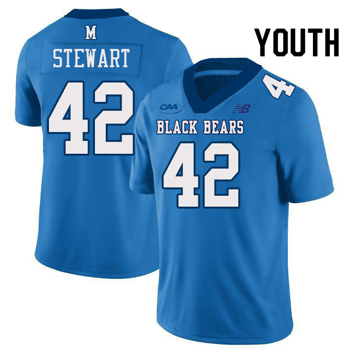 Youth #42 Abdul Stewart Maine Black Bears College Football Jerseys Stitched Sale-Light Blue
